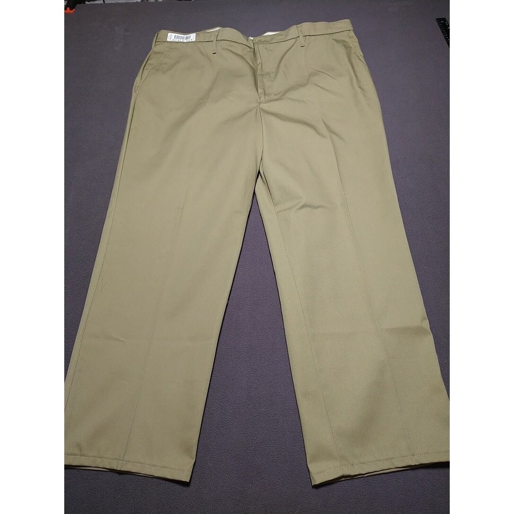 Soft Twill Uni First Khaki Work Pants 46x30 Tan Durable Pockets Comfort Uniform